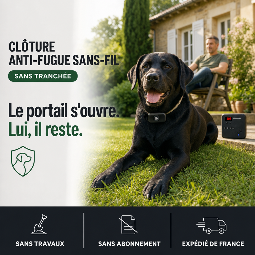 Sense Pro 1, clôture anti-fugue sans-fil PERROWALL : le bénéfice essentiel