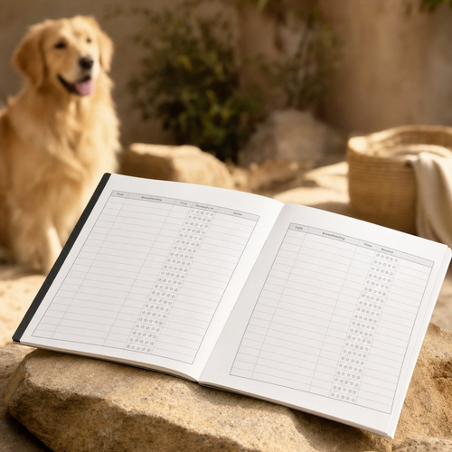 Carnet d'entraînement chien, suivez les progrès