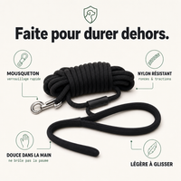 Laisse de travail longe chien, rappel en liberté PERROWALL : caractéristiques clés