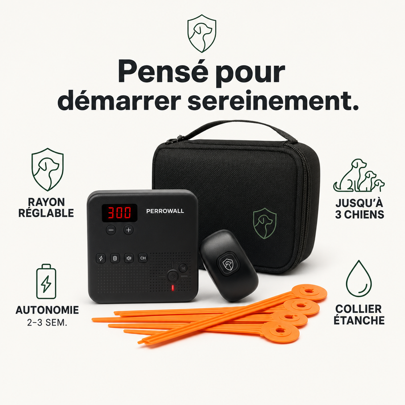 Sense Pro 1, clôture anti-fugue sans-fil PERROWALL : caractéristiques clés