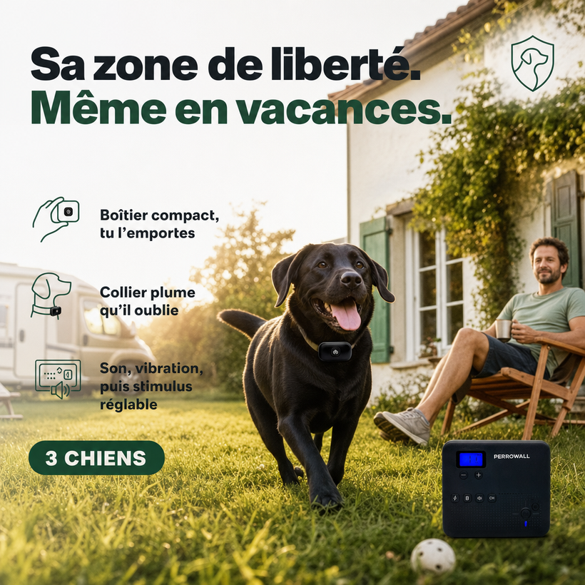 Sense Pro 1, clôture anti-fugue sans-fil PERROWALL : en situation réelle